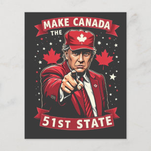 Maak Amerika 51e staat Canadees Amerikaans Flyer