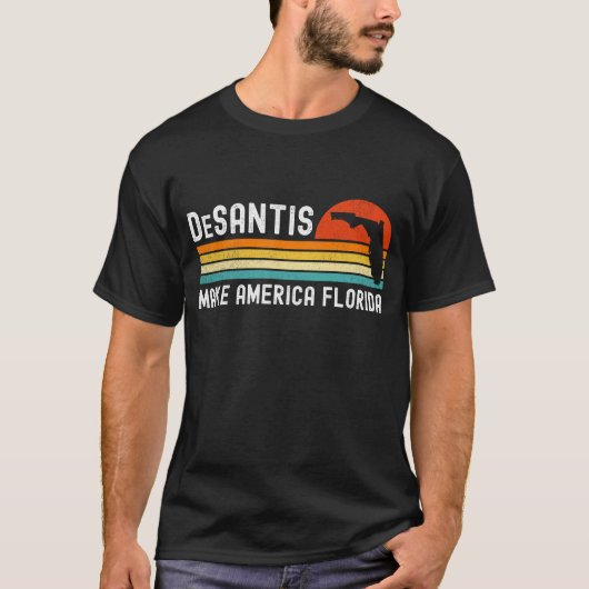 Maak Amerika Florida Ron DeSantis 2028 T-shirt (Voorkant)