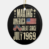 Maak Amerika geweldig sinds juli 1969 53ste verjaa Keramisch Ornament (Links)