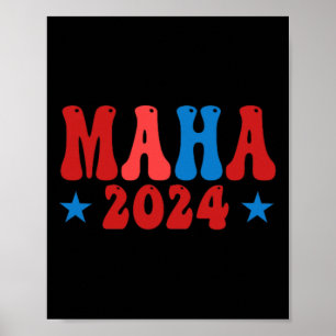 Maak Amerika Gezond Maha Pro-Trump 2024 Conservat Poster