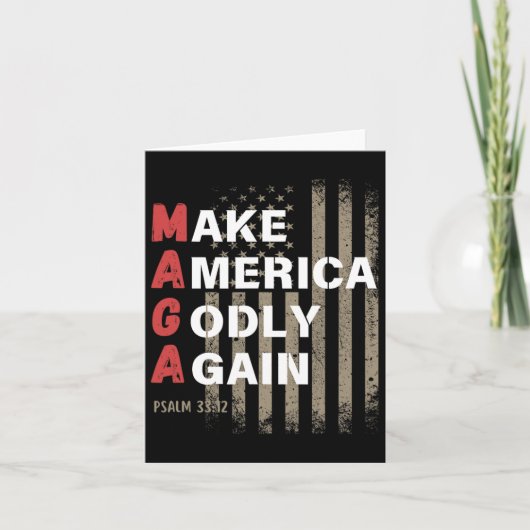 Maak Amerika Goddelijk Again Psalm 33  Kaart (Voorkant)