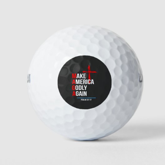 Maak Amerika Goddelijk Again Trump Inauguratie Mag Golfballen (Voorkant)
