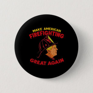 Maak Amerika Groot Again Brandweer Trump Brandbest Ronde Button 5,7 Cm