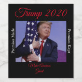 Maak Amerika Groot - Trump 2020 Wijn Etiket (Enkel label)