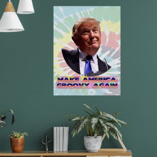 Maak Amerika Groovy Again Tie-Dye Waarde Poster (Woonkamer 1)