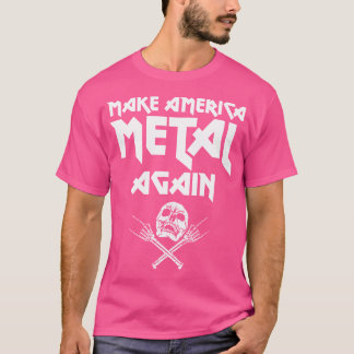Maak Amerika Metal opnieuw Skull Rock en Roll Heav T-shirt