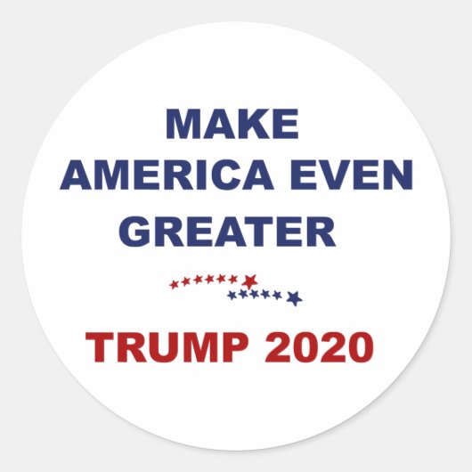 Maak Amerika nog groter Trump 2020 Ronde Sticker (Voorkant)