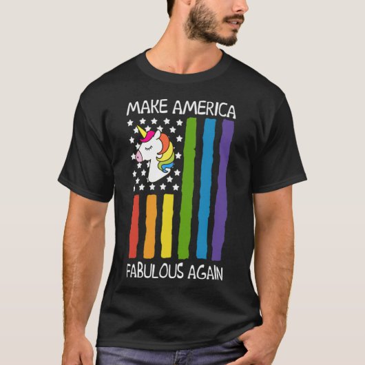 Maak Amerika opnieuw verbluffend T shirt LGBT - st (Voorkant)