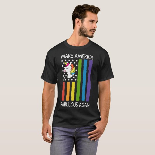 Maak Amerika opnieuw verbluffend T shirt LGBT - st (Voorkant volledig)