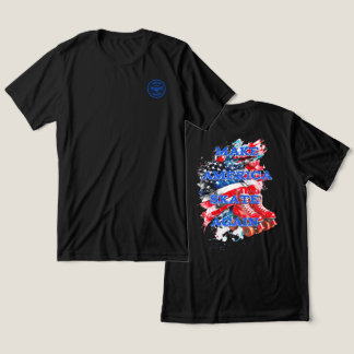 Maak Amerika Schaats opnieuw met vlag - achterontw Tri-Blend Shirt