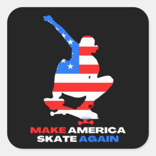 MAAK AMERIKA SCHAATS OPNIEUW, online grijpeditie Vierkante Sticker
