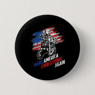 Maak Amerika Twee Takt Weer Motorrijder Voor Trump Ronde Button 5,7 Cm