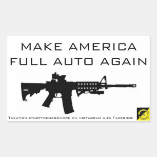 MAAK AMERIKA VOLLEDIG AUTOMATISCH RECHTHOEKIGE STICKER