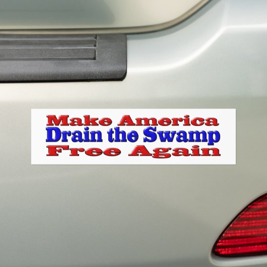 Maak Amerika vrij Draai aan het moerasblauwe moera Bumpersticker (Op auto)
