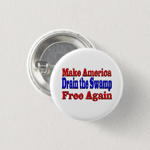 Maak Amerika vrij Draai aan het moerasblauwe moera Ronde Button 3,2 Cm