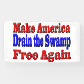 Maak Amerika vrij Draai aan het moerasblauwe moera Spandoek (Horizontaal)