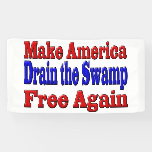 Maak Amerika vrij Draai aan het moerasblauwe moera Spandoek (Horizontaal)