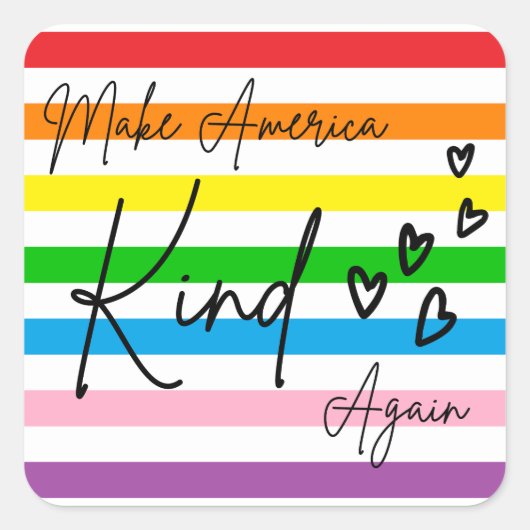Maak Amerika weer aardig Vierkante Sticker (Voorkant)