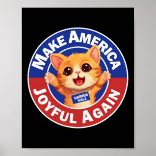 Maak Amerika weer blij Harris 2024 Cat Lady Poster
