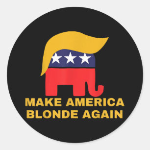 Maak Amerika weer blond _2 Ronde Sticker