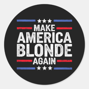 Maak Amerika weer blond Ronde Sticker
