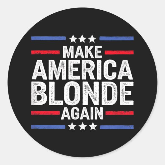 Maak Amerika weer blond Ronde Sticker (Voorkant)