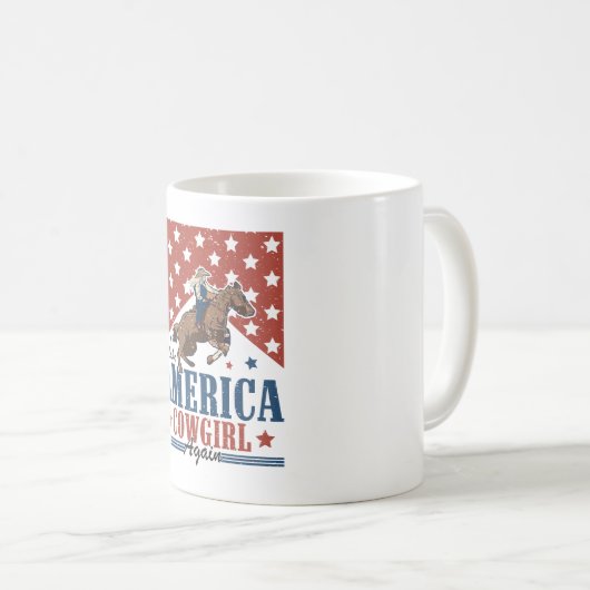 Maak Amerika weer Cowgirl Koffiemok (Voorkant rechts)