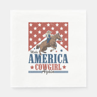 Maak Amerika weer Cowgirl Servet