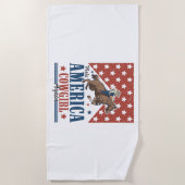 Maak Amerika weer Cowgirl Strandlaken (Voorkant)