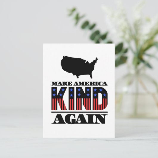 Maak Amerika weer een beetje rood-witte streep Briefkaart (Staand voorkant)