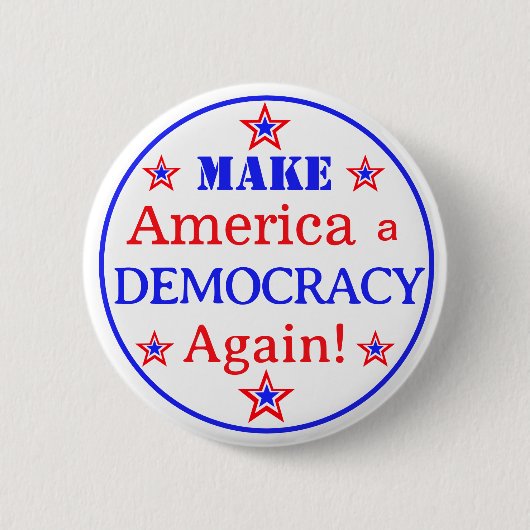 Maak Amerika weer een democratie Button Pin (Voorkant)