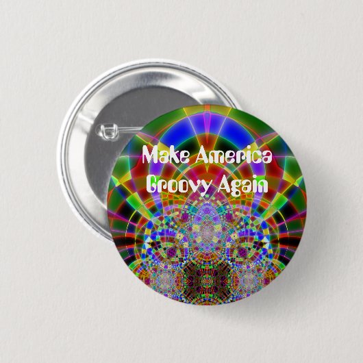 "Maak Amerika weer een groovy" Ronde Button 5,7 Cm (Voorkant /achterkant)