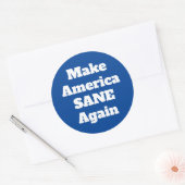 Maak Amerika weer een normaal politiek expressieve Ronde Sticker (Envelop)