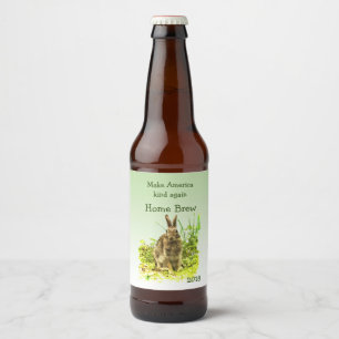 Maak Amerika weer een soort Bunny Rabbit Beer Labe Bier Etiket