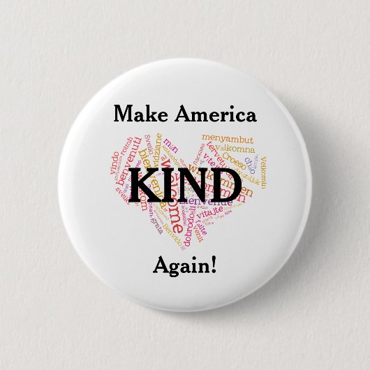 Maak Amerika weer een soort van. Anti-trump Ronde Button 5,7 Cm (Voorkant)
