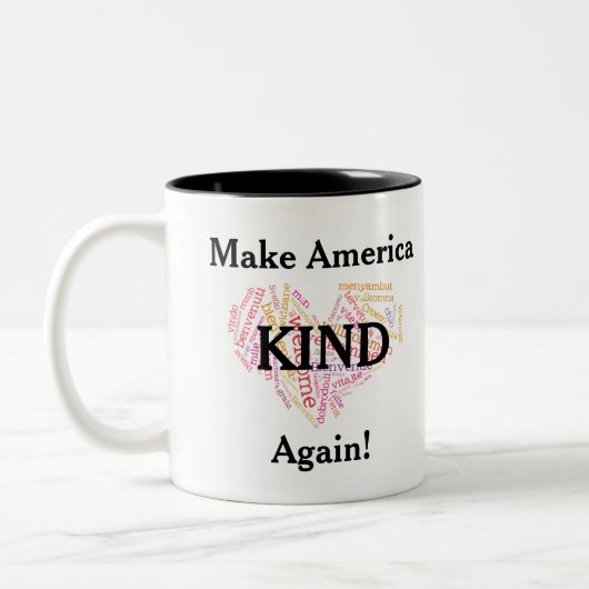 Maak Amerika weer een soort van. Anti-trump Tweekleurige Koffiemok (Links)