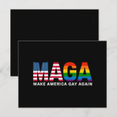 Maak Amerika weer gay Gay Pride 2025 LGBTQ+ Briefkaart (Voorkant / Achterkant)