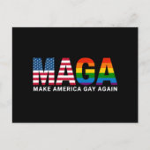 Maak Amerika weer gay Gay Pride 2025 LGBTQ+ Briefkaart (Voorkant)