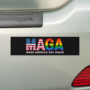Maak Amerika weer gay Gay Pride 2025 LGBTQ+ Bumpersticker