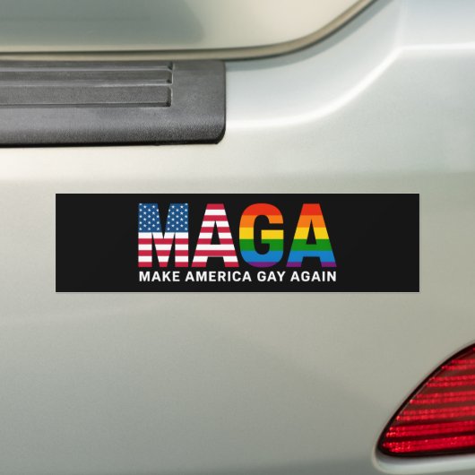 Maak Amerika weer gay Gay Pride 2025 LGBTQ+ Bumpersticker (Op auto)