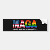 Maak Amerika weer gay Gay Pride 2025 LGBTQ+ Bumpersticker (Voorkant)
