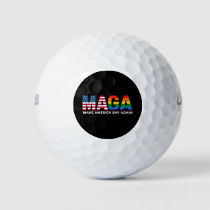 Maak Amerika weer gay Gay Pride 2025 LGBTQ+ Golfballen
