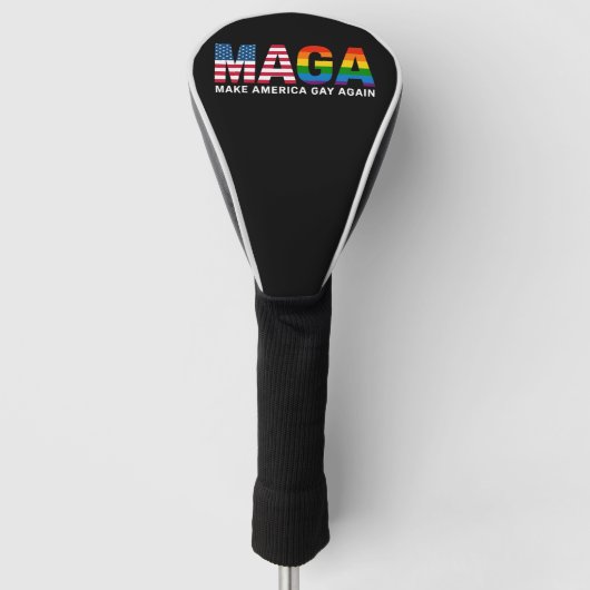 Maak Amerika weer gay Gay Pride 2025 LGBTQ+ Golfheadcover (Voorkant)
