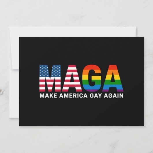 Maak Amerika weer gay Gay Pride 2025 LGBTQ+ Kaart (Voorkant)