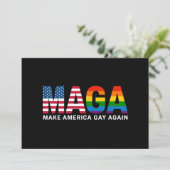 Maak Amerika weer gay Gay Pride 2025 LGBTQ+ Kaart (Staand voorkant)