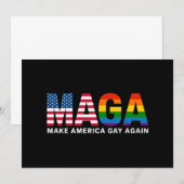 Maak Amerika weer gay Gay Pride 2025 LGBTQ+ Kaart (Voorkant / Achterkant)