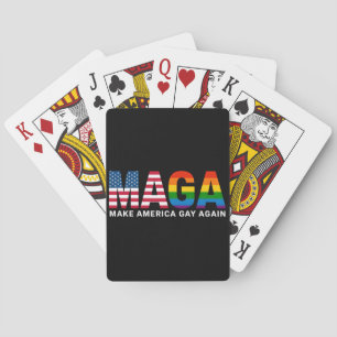 Maak Amerika weer gay Gay Pride 2025 LGBTQ+  Pokerkaarten