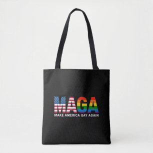 Maak Amerika weer gay Gay Pride 2025 LGBTQ+ Tote Bag