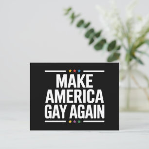 Maak Amerika weer gay, grappige gay pride maand Briefkaart