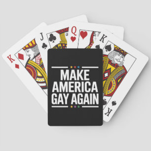 Maak Amerika weer gay, grappige gay Pride-maand Pokerkaarten